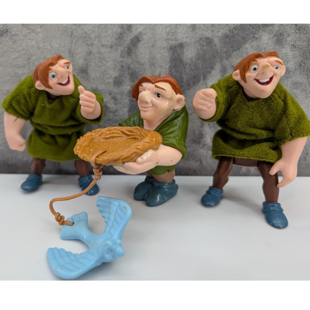 3 Quasimodo figures Disney's Hunchback of Notre Dame Burger King kids toy